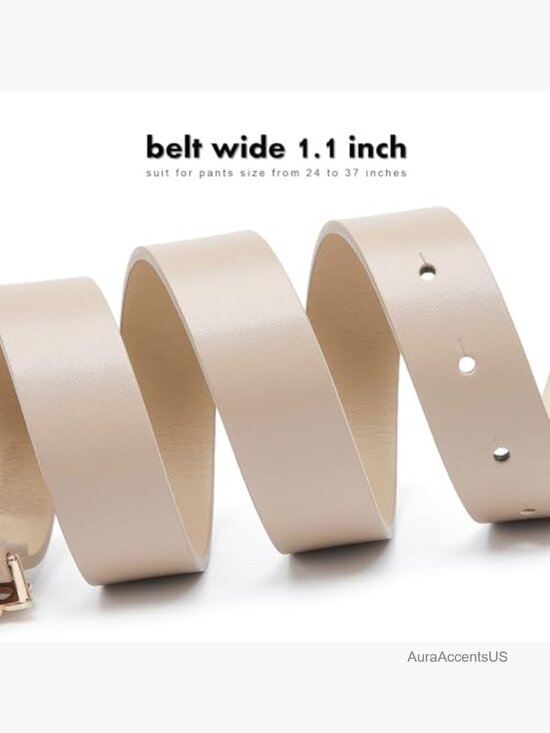 Skinny Waist Belt with Gold Buckle for Jeans Dresses main image 5